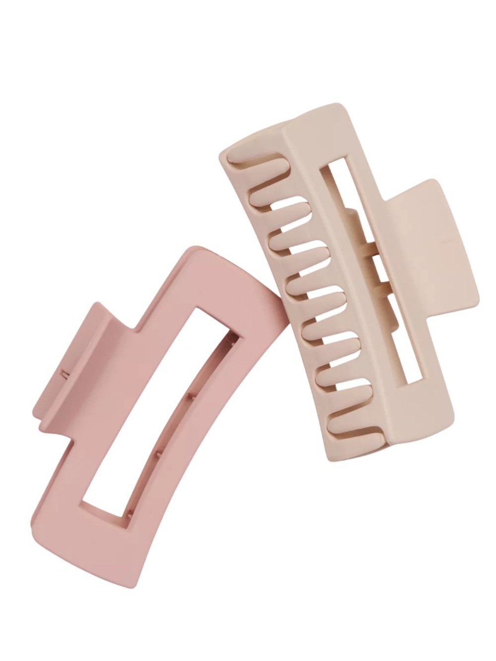 GIMME beauty Thick Hair Rectangular Claw Clips in Tam/Pink BRAND NEW - Picture 2 of 6